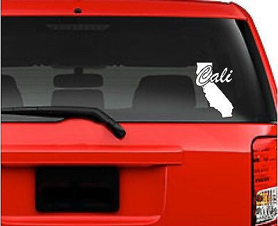 Decals - Stickers. USA. California Map 8" H x 5.5"W