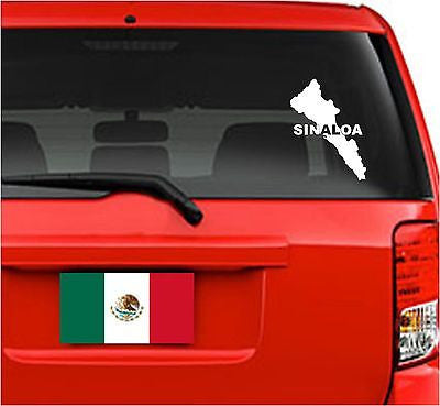 Decals - Stickers. Mexico: Mapa Sinaloa.