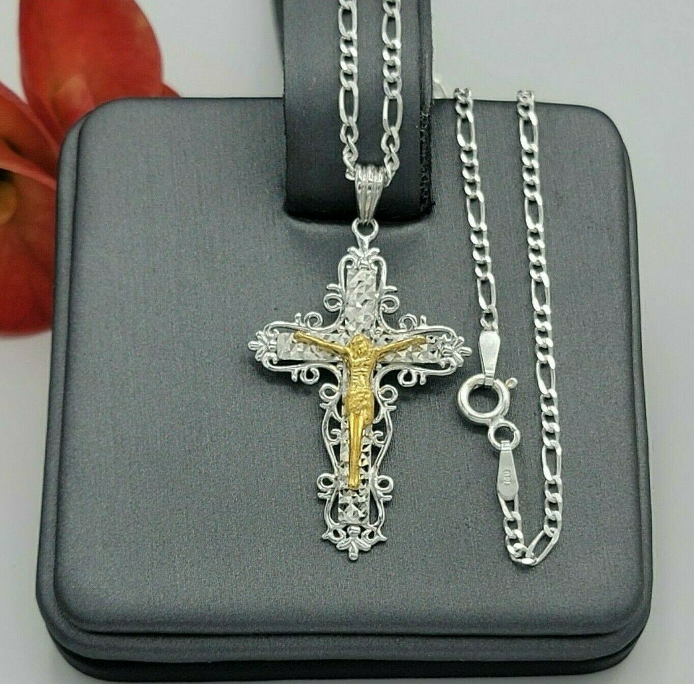 Sterling Silver Jesus Piece (Pendant With the Chain)