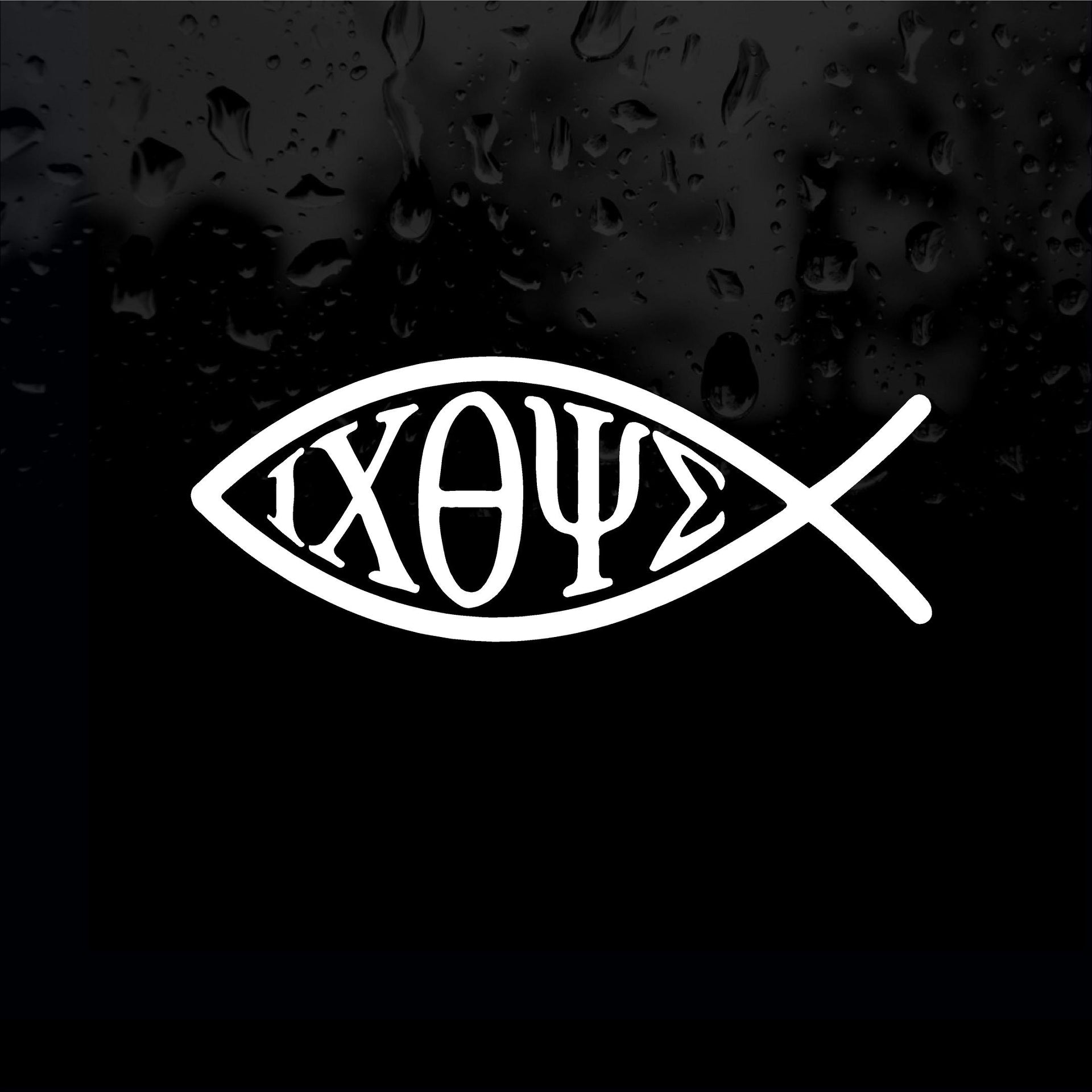  Jesus Fish Decals 4 Pack: Jesus Fish, Fish Cross, Tribal  Ichthys, Christian Fish Decal (Small ~4, Black)